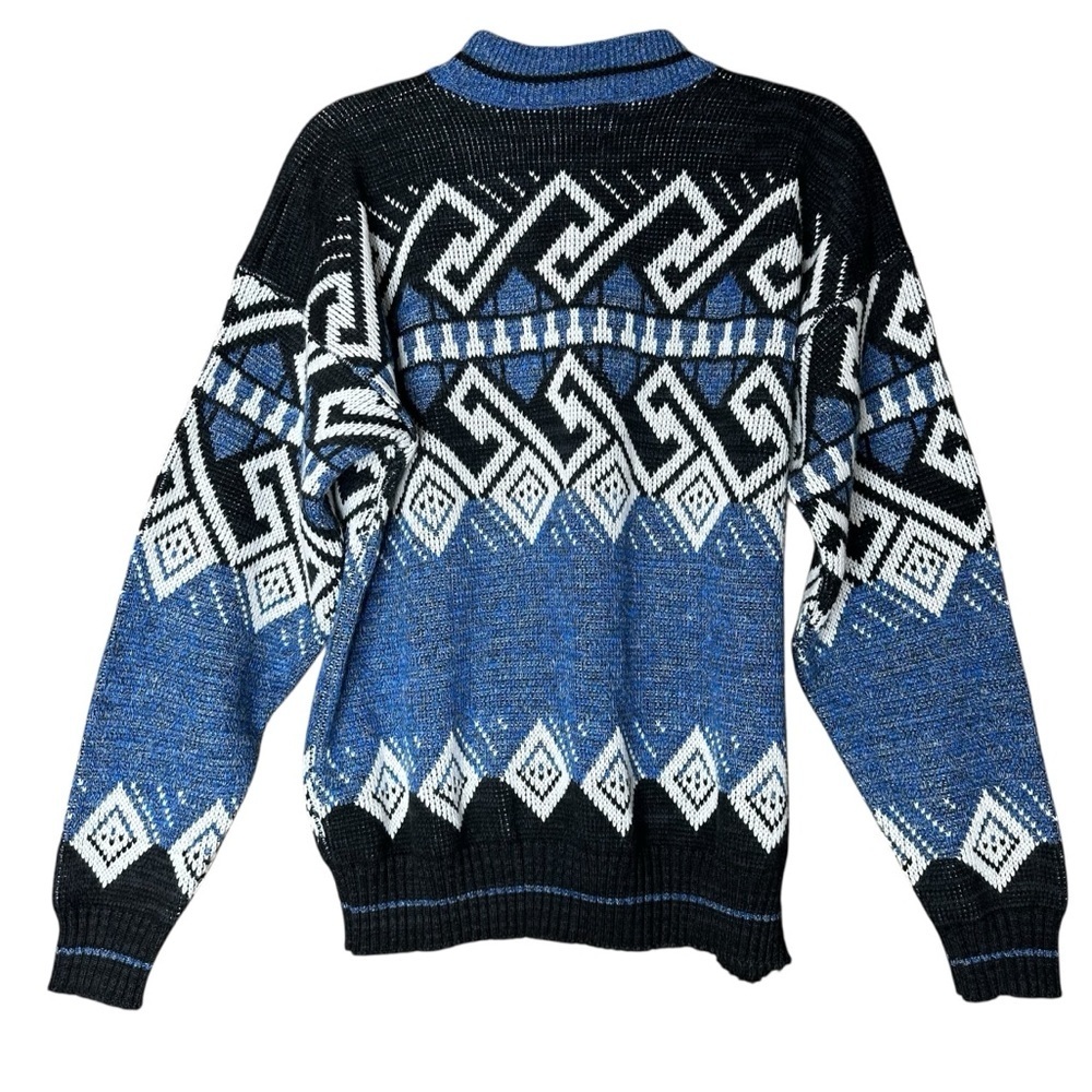 Upper Body Mens Vintage 90’s Y2K Geometric Sweater. Size Medium - Picture 2 of 6